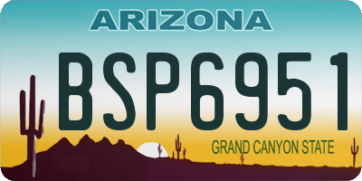 AZ license plate BSP6951