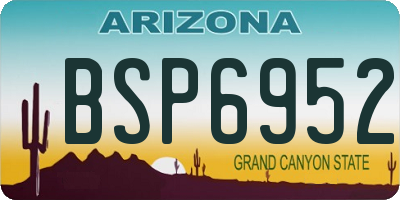 AZ license plate BSP6952