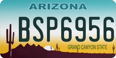 AZ license plate BSP6956