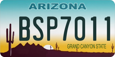 AZ license plate BSP7011