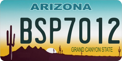 AZ license plate BSP7012