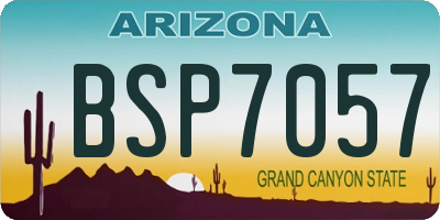 AZ license plate BSP7057