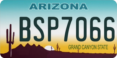 AZ license plate BSP7066