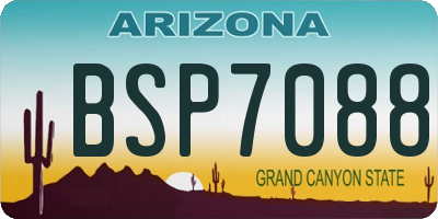 AZ license plate BSP7088