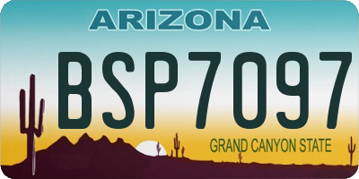 AZ license plate BSP7097