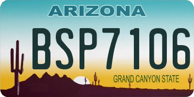 AZ license plate BSP7106