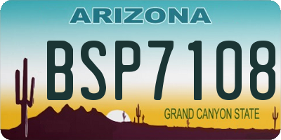 AZ license plate BSP7108