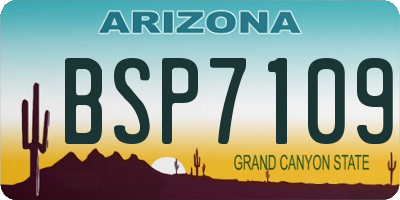 AZ license plate BSP7109