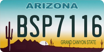 AZ license plate BSP7116