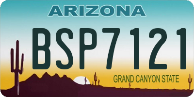 AZ license plate BSP7121