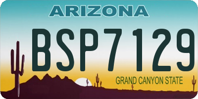 AZ license plate BSP7129