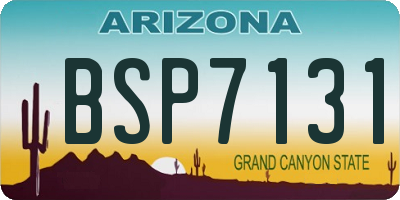 AZ license plate BSP7131