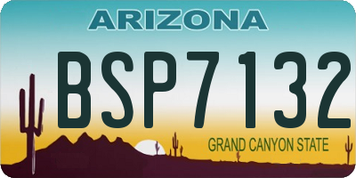AZ license plate BSP7132