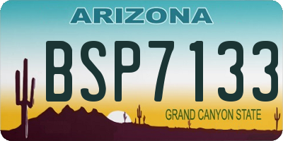 AZ license plate BSP7133