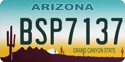 AZ license plate BSP7137