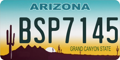 AZ license plate BSP7145