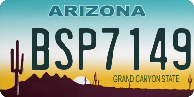 AZ license plate BSP7149