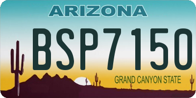 AZ license plate BSP7150