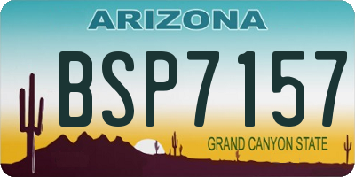 AZ license plate BSP7157