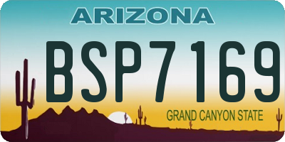 AZ license plate BSP7169