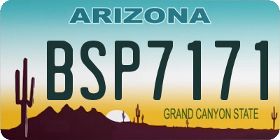 AZ license plate BSP7171