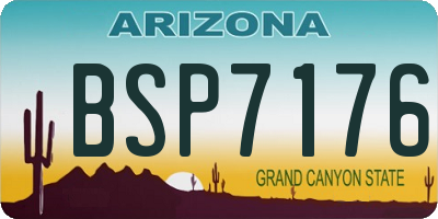 AZ license plate BSP7176