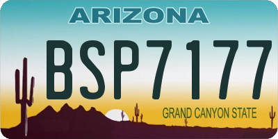 AZ license plate BSP7177