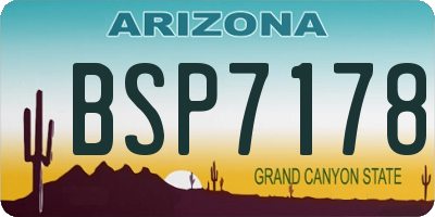 AZ license plate BSP7178