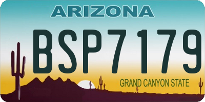 AZ license plate BSP7179