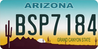 AZ license plate BSP7184