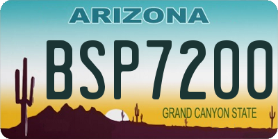 AZ license plate BSP7200