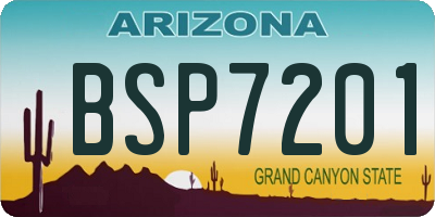 AZ license plate BSP7201