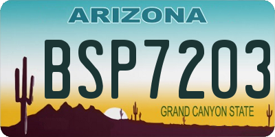 AZ license plate BSP7203