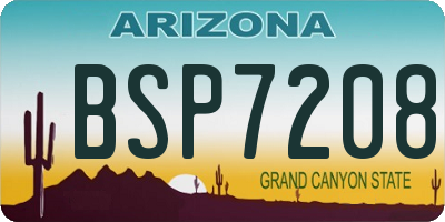 AZ license plate BSP7208
