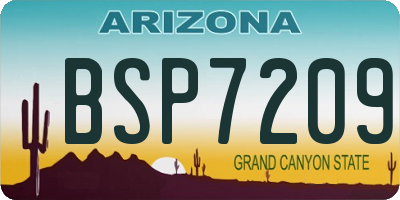 AZ license plate BSP7209