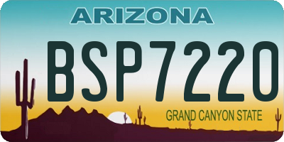 AZ license plate BSP7220