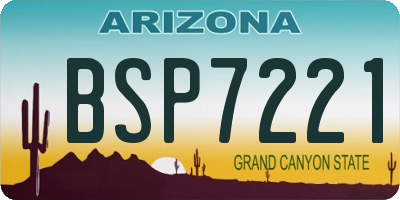AZ license plate BSP7221