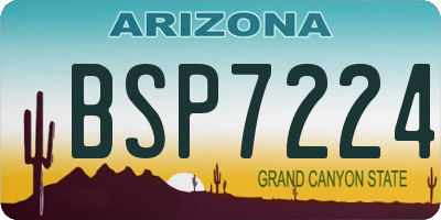 AZ license plate BSP7224