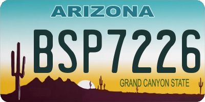 AZ license plate BSP7226