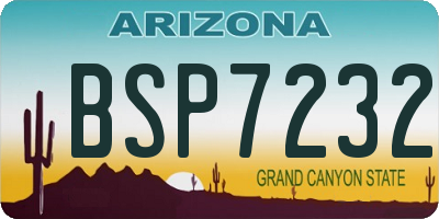 AZ license plate BSP7232