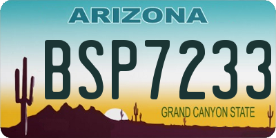 AZ license plate BSP7233