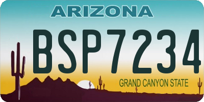 AZ license plate BSP7234