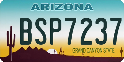 AZ license plate BSP7237