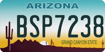 AZ license plate BSP7238