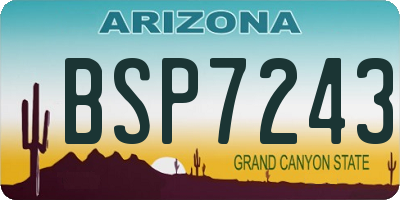 AZ license plate BSP7243