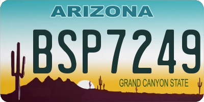 AZ license plate BSP7249