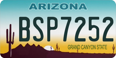 AZ license plate BSP7252