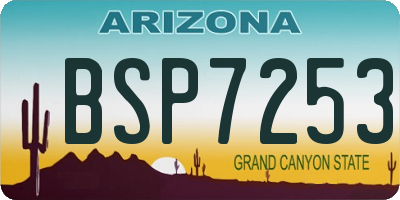 AZ license plate BSP7253