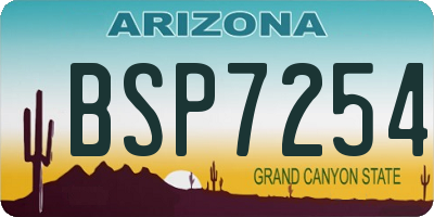 AZ license plate BSP7254