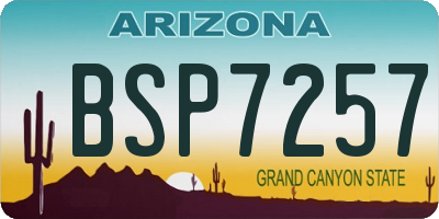 AZ license plate BSP7257